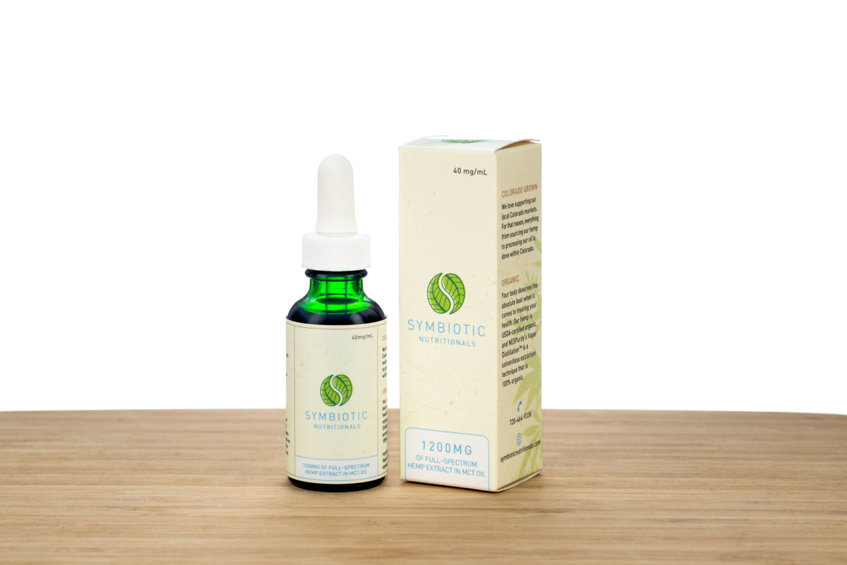 Symbiotic Hemp™: Organic 1200mg Hemp Extract Peppermint Tincture